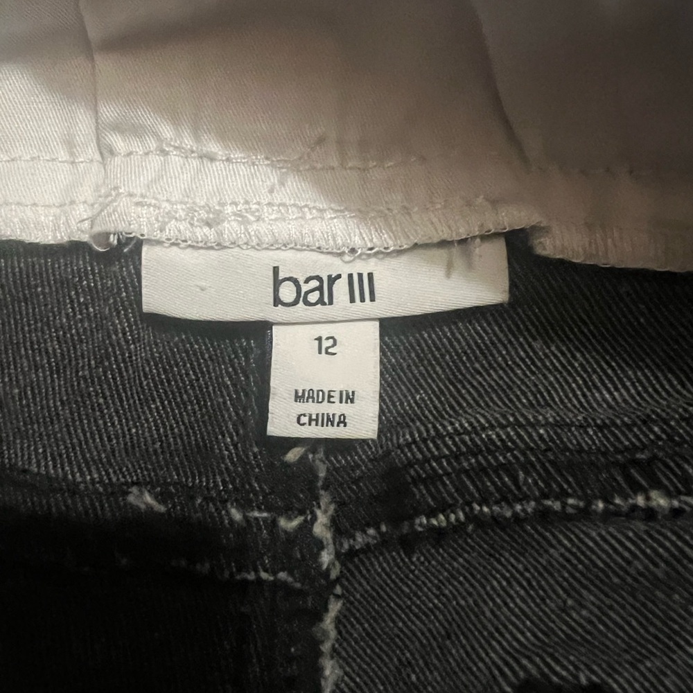 Bar III Women's Gray Wide Leg Flare Jeans, Size 12, Streetwear, Baggy, Cool - Picture 3 of 5